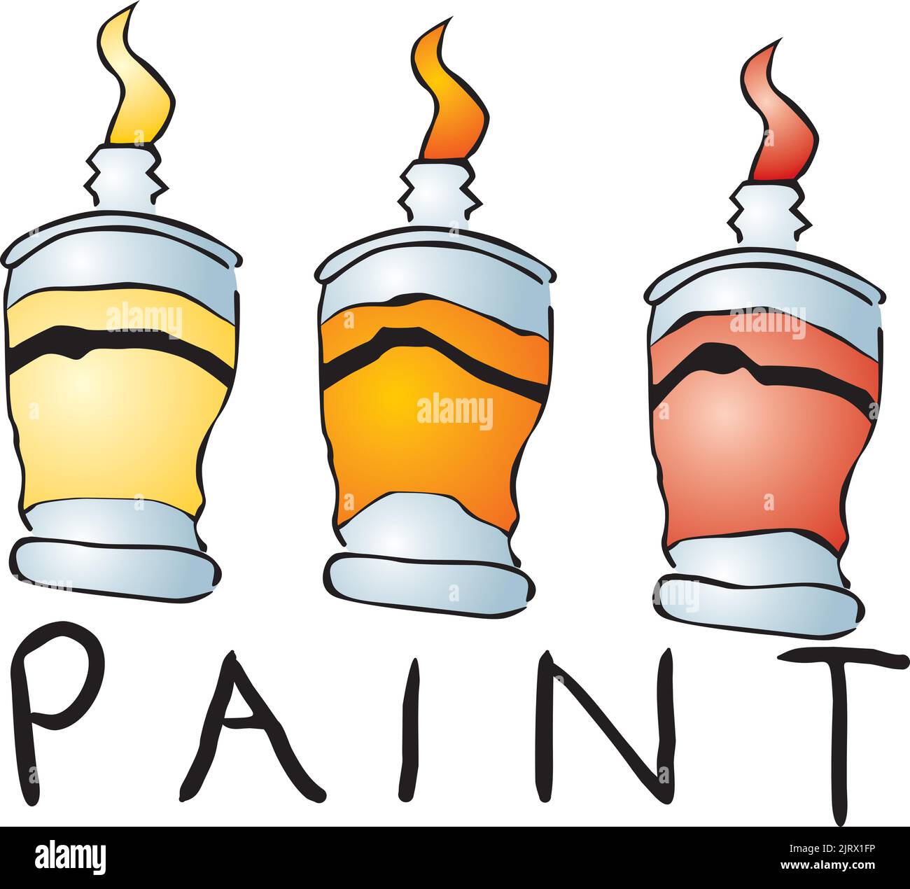 Three partially used tubes of oi paint Stock Vector Image & Art - Alamy