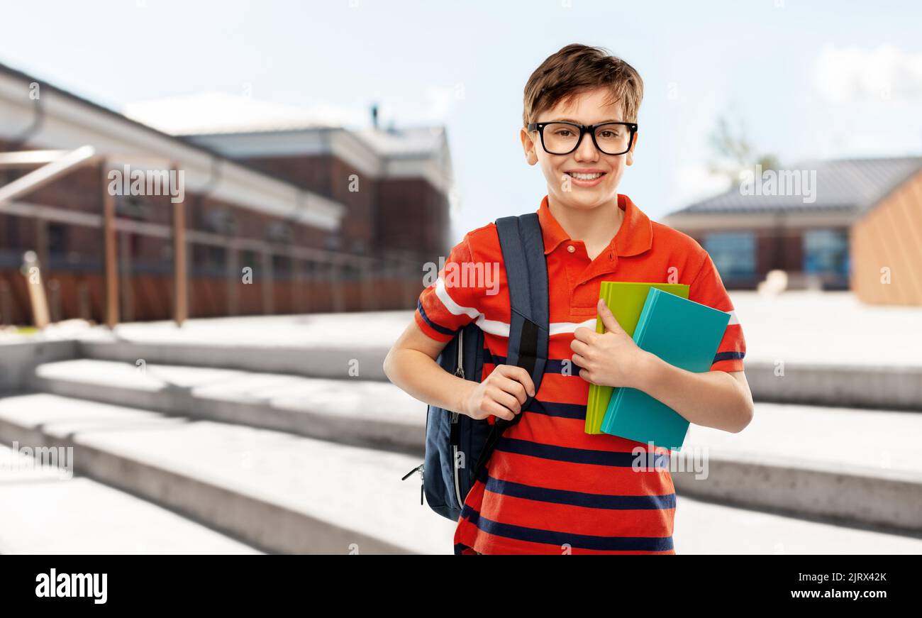 Student Boy Backpack Backpack schoolboy hi-res stock photography and images - Alamy