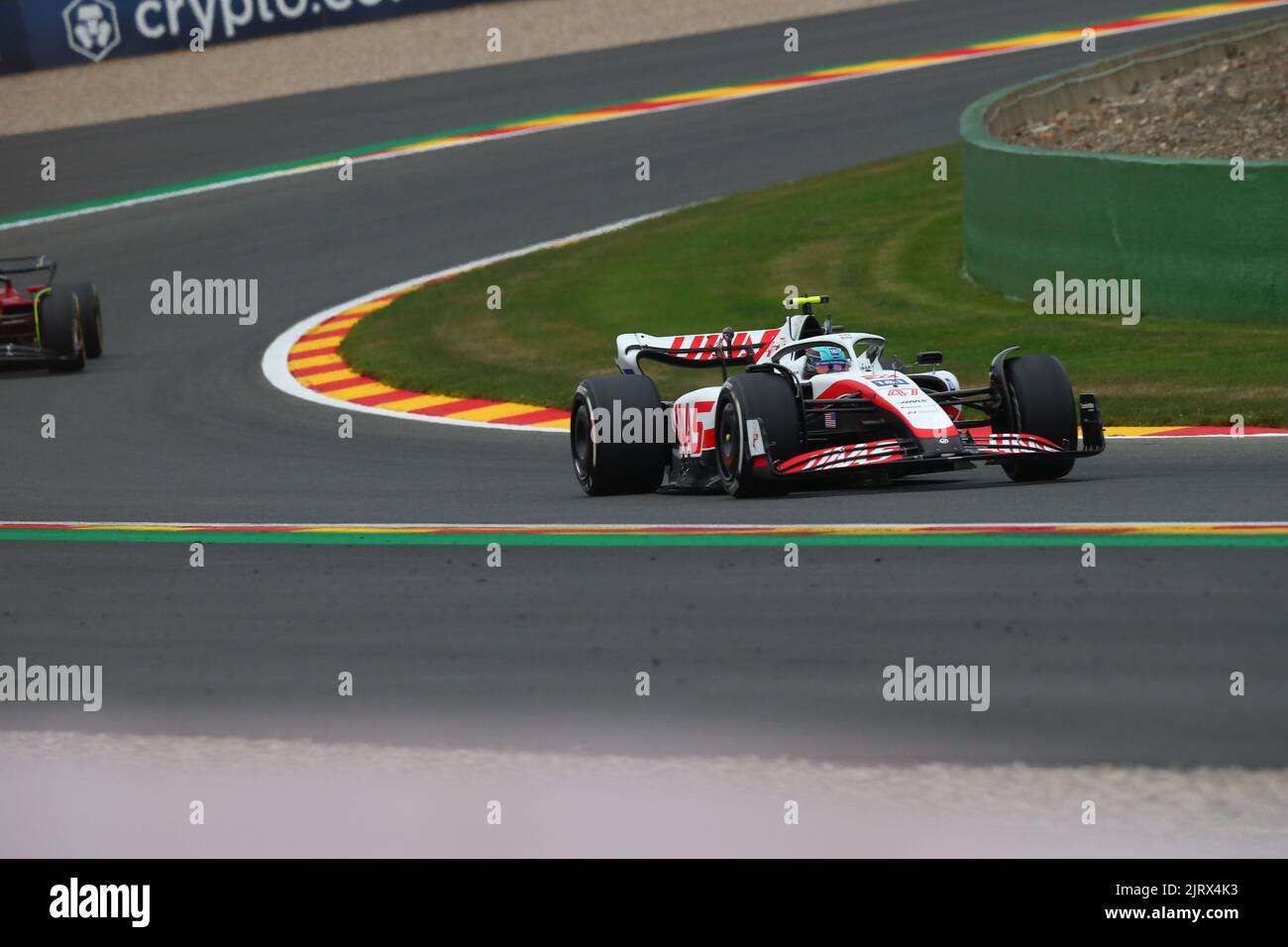 Stavelot Malmedy Spa, Belgium. 27th Jan, 2022. #47 Mick Schumacher, Haas F1 Team during the Belgian GP, 25-28 August 2022 at Spa-Francorchamps track, Formula 1 World championship 2022. Credit: Independent Photo Agency/Alamy Live News Stock Photo