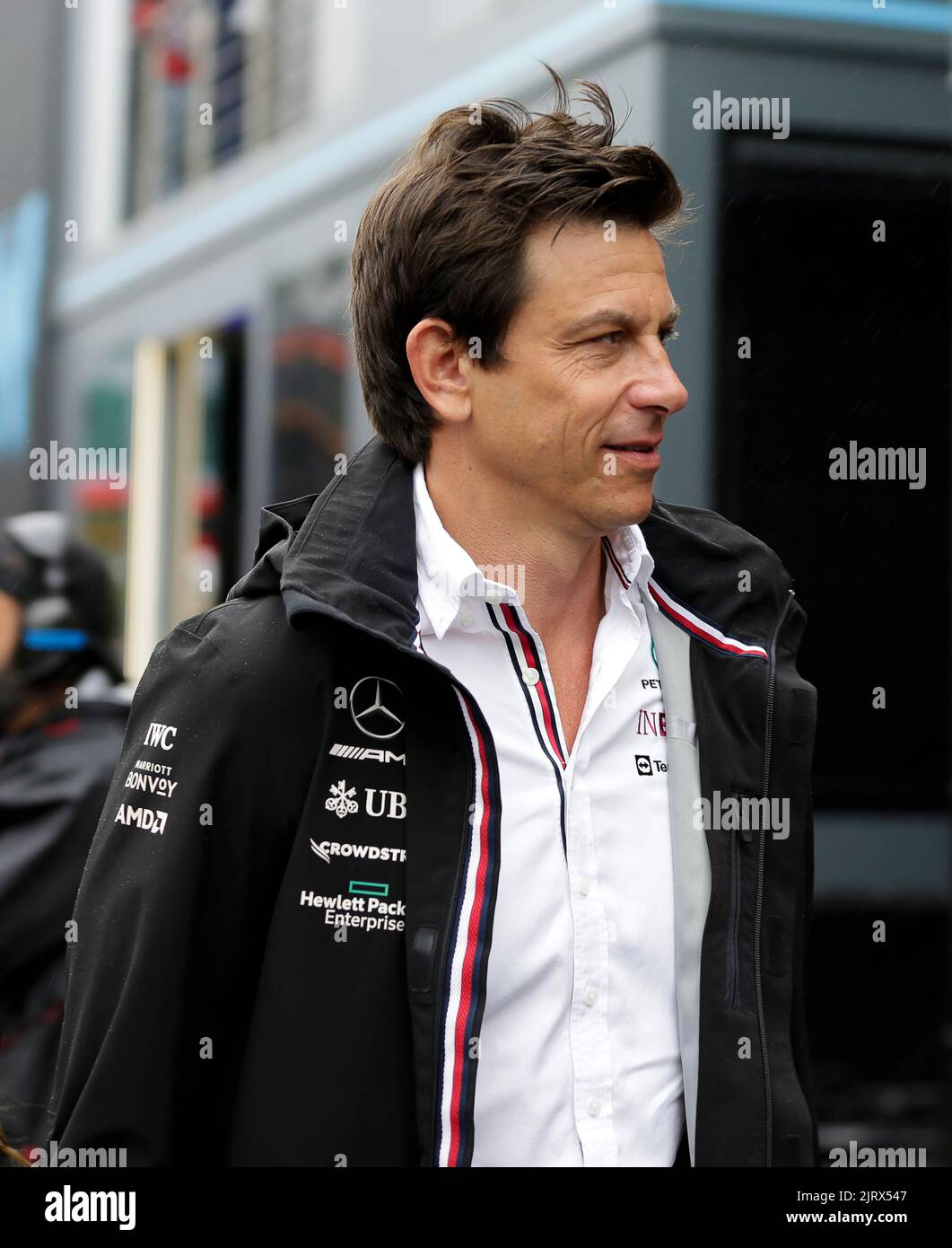 Spa, Belgium. 26th Aug, 2022. August 26, 2022: Mercedes F1 team principal, Toto Wolf, before the first practice session of F1 Rolex Grand Prix of Belgium at Circuit de Spa-Francorchamps in Francorchamps, Belgium. Justin Cooper/CSM Credit: Cal Sport Media/Alamy Live News Stock Photo