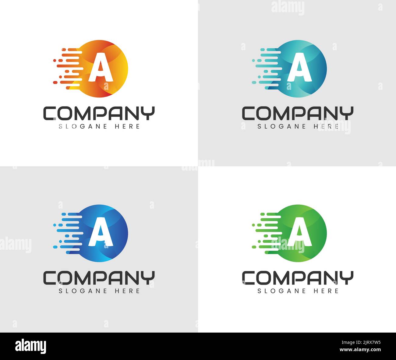 Circle a letter logo design with line and dot. Letter A logo design ...