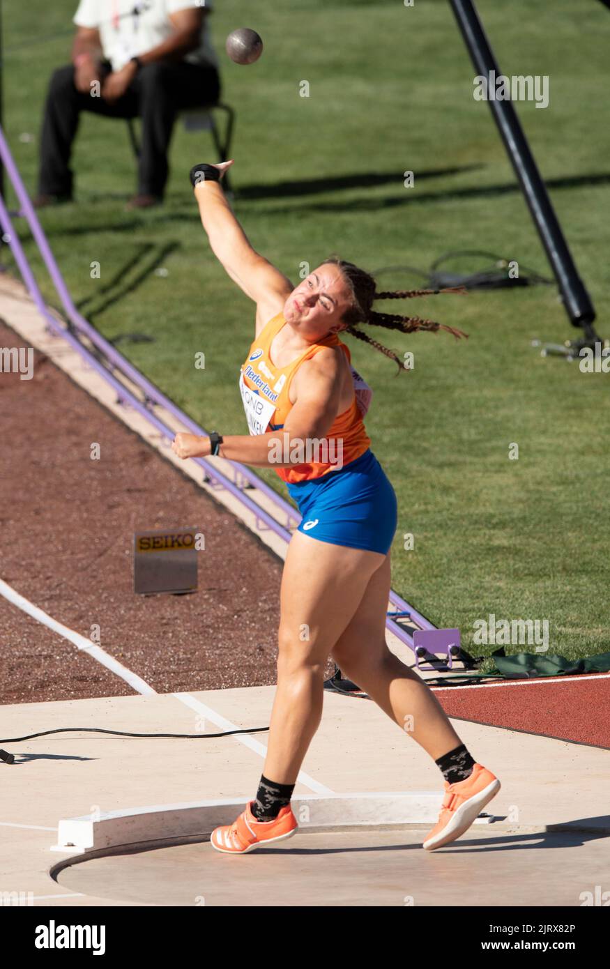 Jorinde Van Klinken Of The Netherlands Competing In The Women’s Shot ...