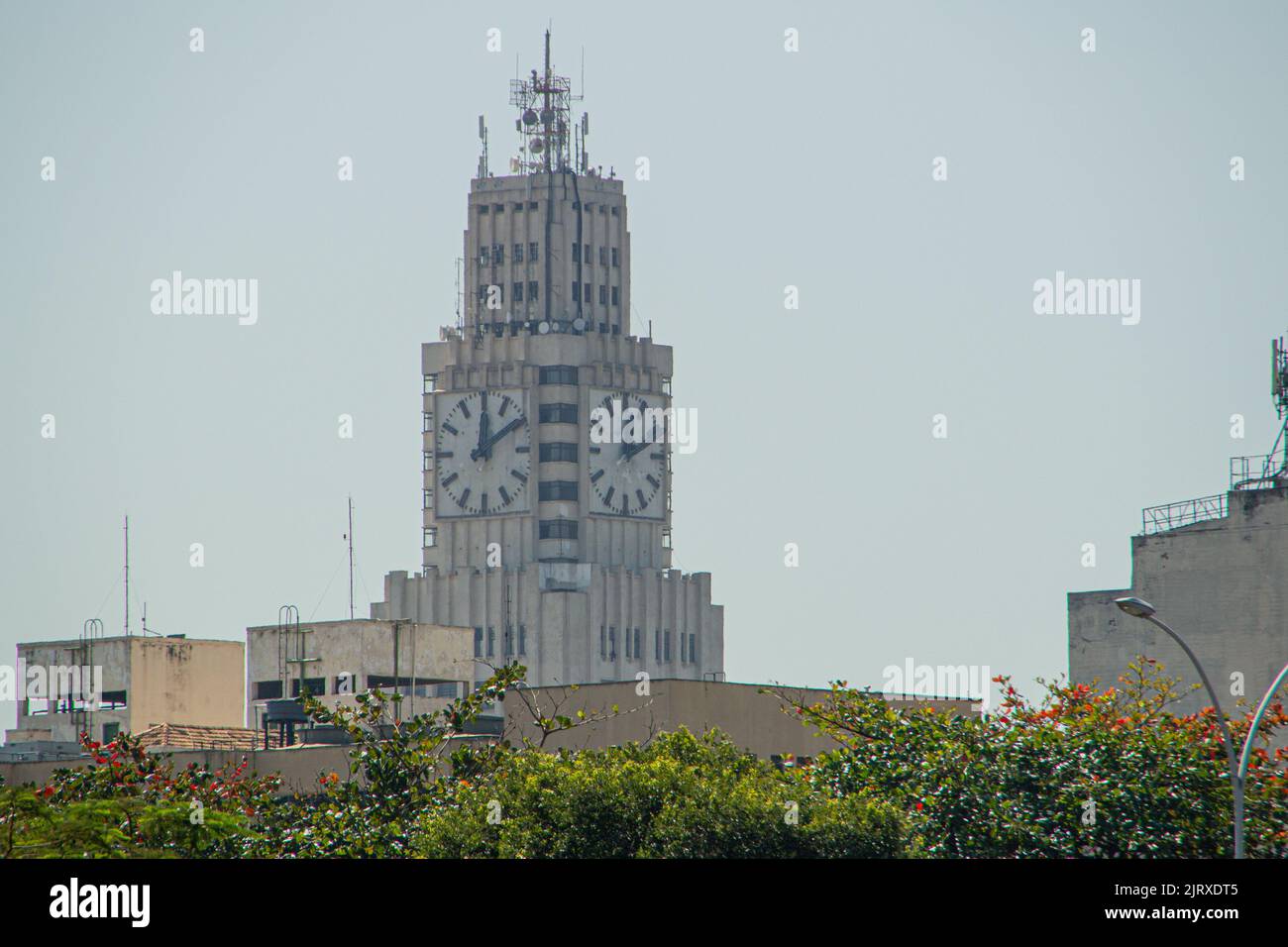 Central Brazil clock, one of the main points of the central region of Rio de Janeiro Brazil. Stock Photo