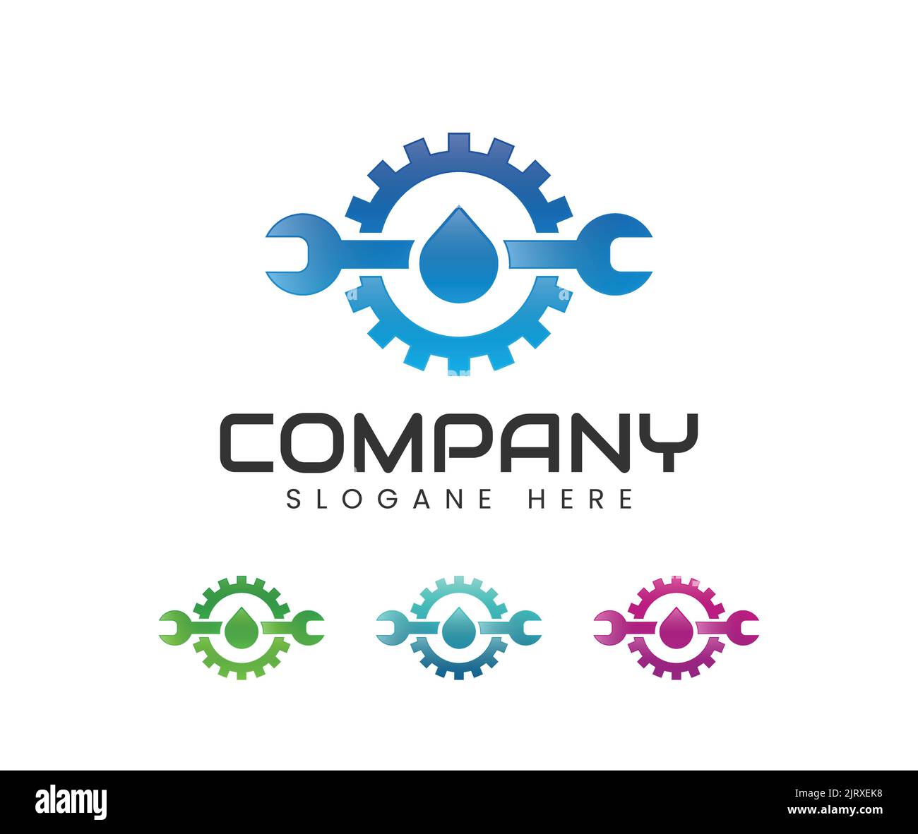 Plumbing and service logo design. Plumbing and service logo, icon and template Stock Vector
