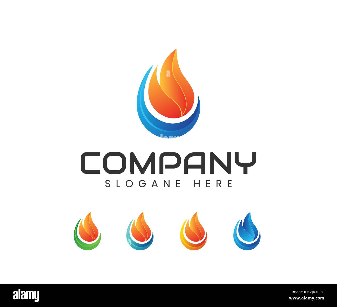 Fire Flame Logo design vector template drop silhouette. Creative Droplet Burn Elegant Bonfire Logotype Fire Logo concept icon Stock Vector