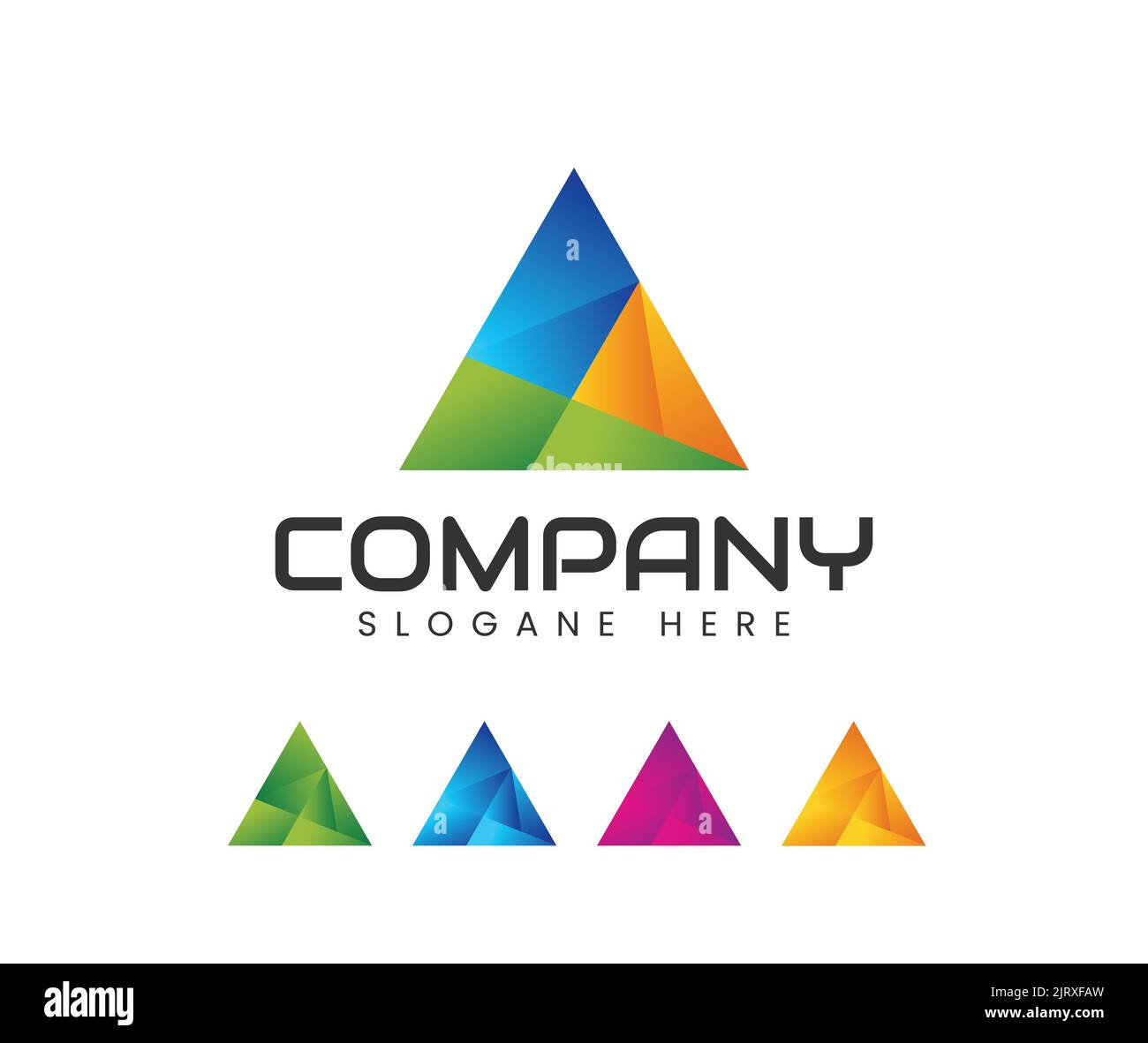 Modern triangle abstract logo design Stock Vector Image & Art - Alamy