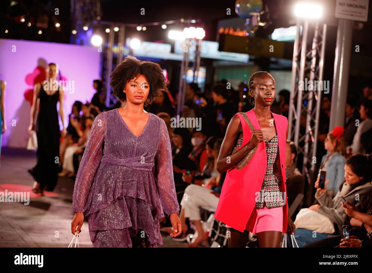 Brisbane, Australia. 26th Aug, 2022. Models walk a fashion runway ...