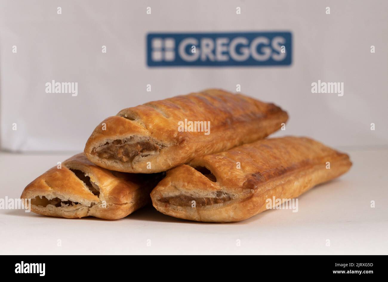 Greggs sales up 27% PH Jeff Moore 02/08/2022 Bakery chain Greggs said its sales jumped in the first half of the year as customers turned to value meal Stock Photo