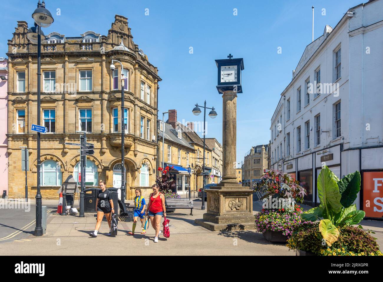 Millennium Clock, High Street, Yeovil, Somerset, England, United Kingdom Stock Photo
