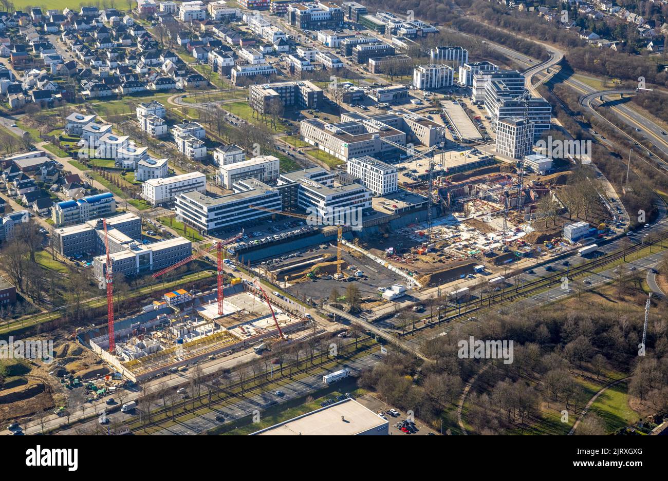 Luftaufnahme, Stadtkrone-Ost, Bundesstraße B1, A40 und B236, Dortmund ...