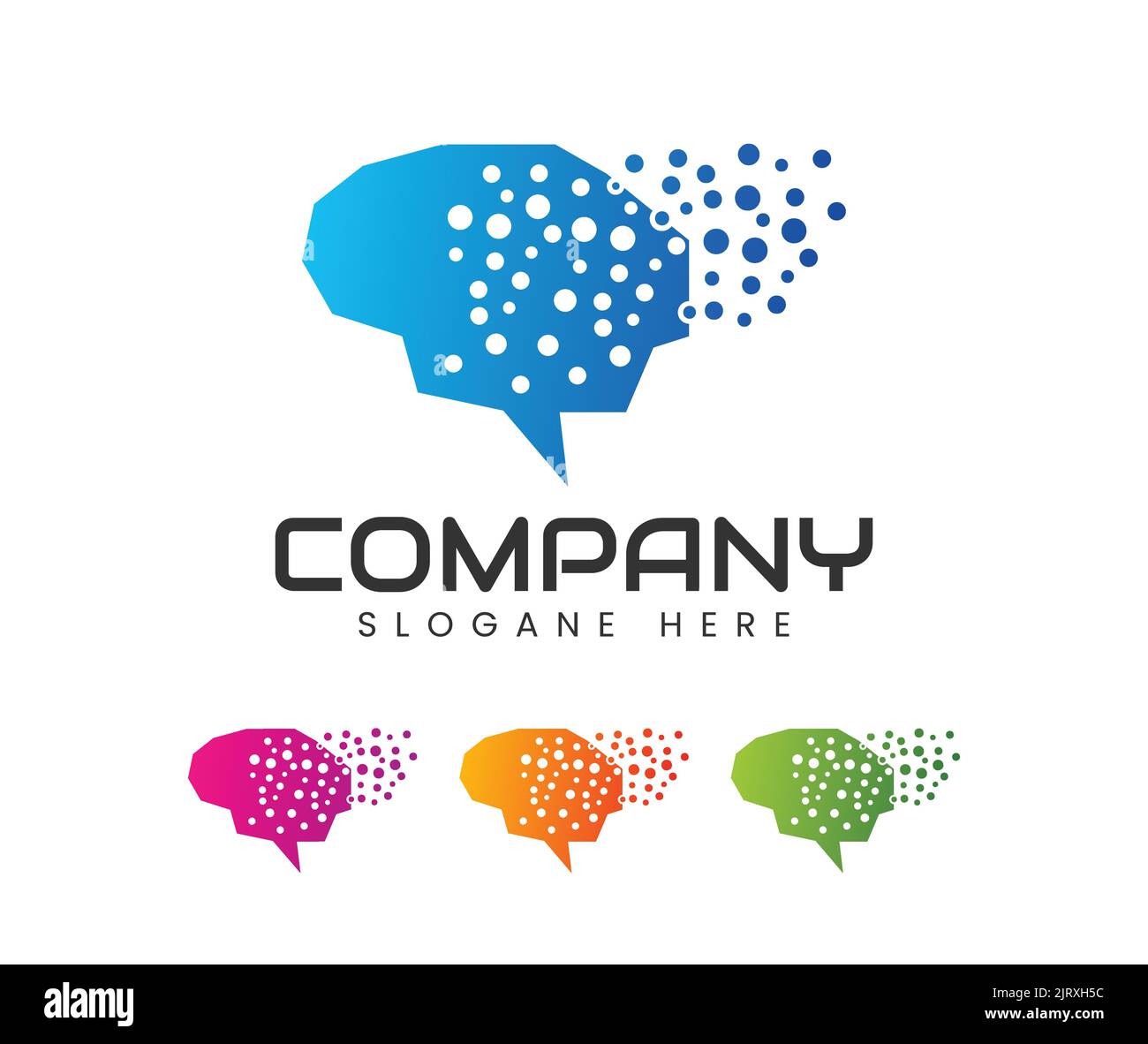 brain connection logo design. digital brain logo template Stock Vector