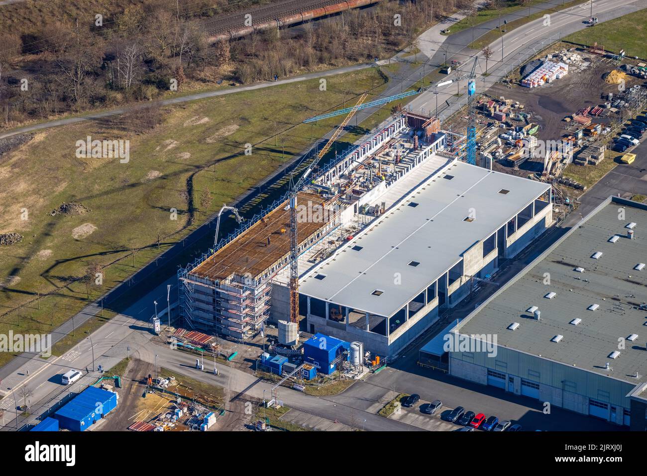 Aerial view, industrial area Phoenix West