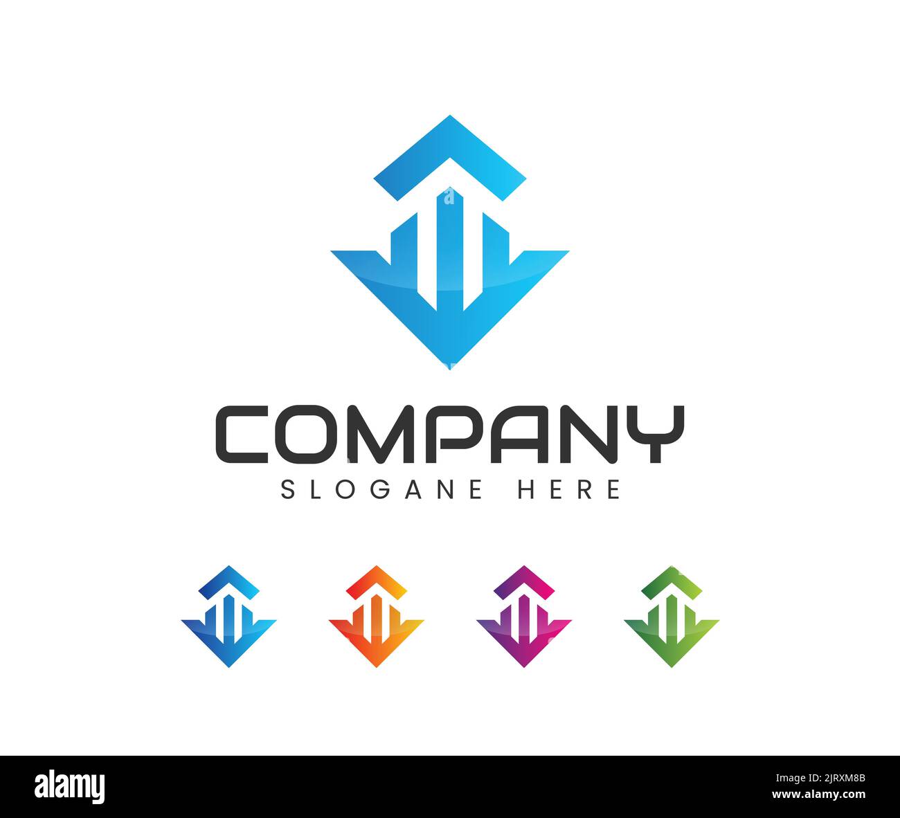 Real state business finance logo. Real estate logo design template