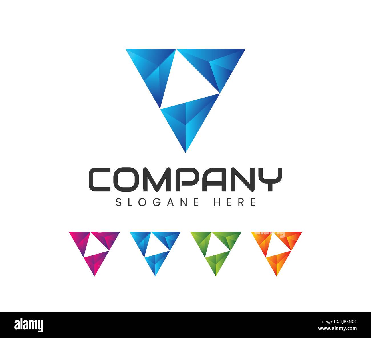 Modern 3d triangle logo design. 3D abstract triangle . Logo isolated on