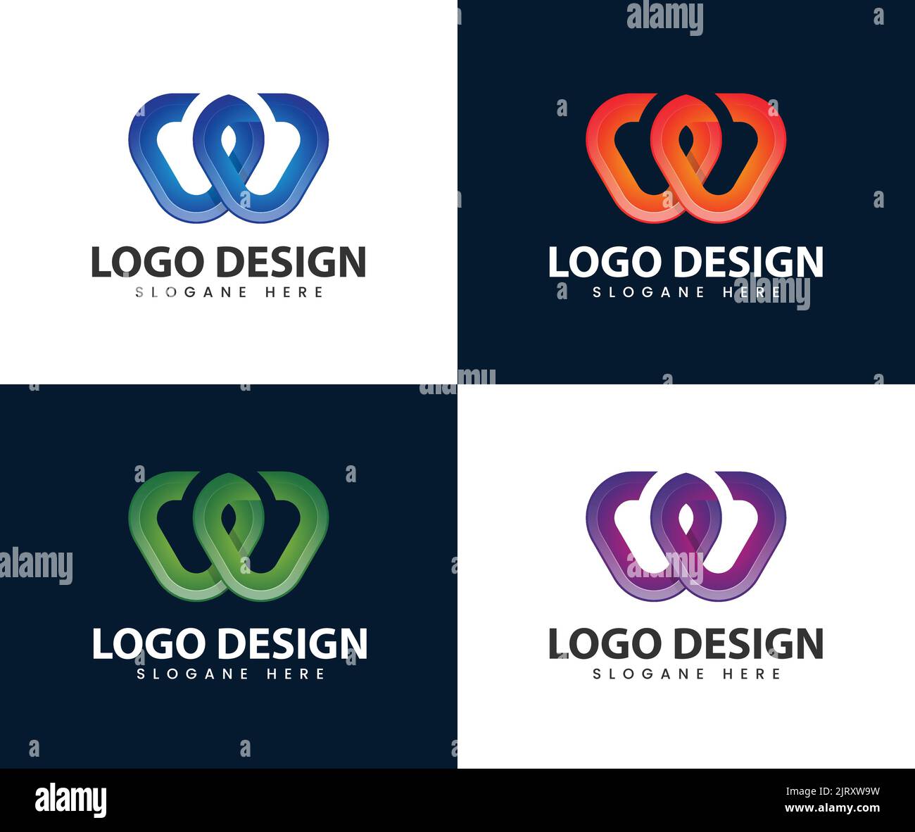 Abstract letter w logo design. W Letter Logo Template vector illustration design Stock Vector