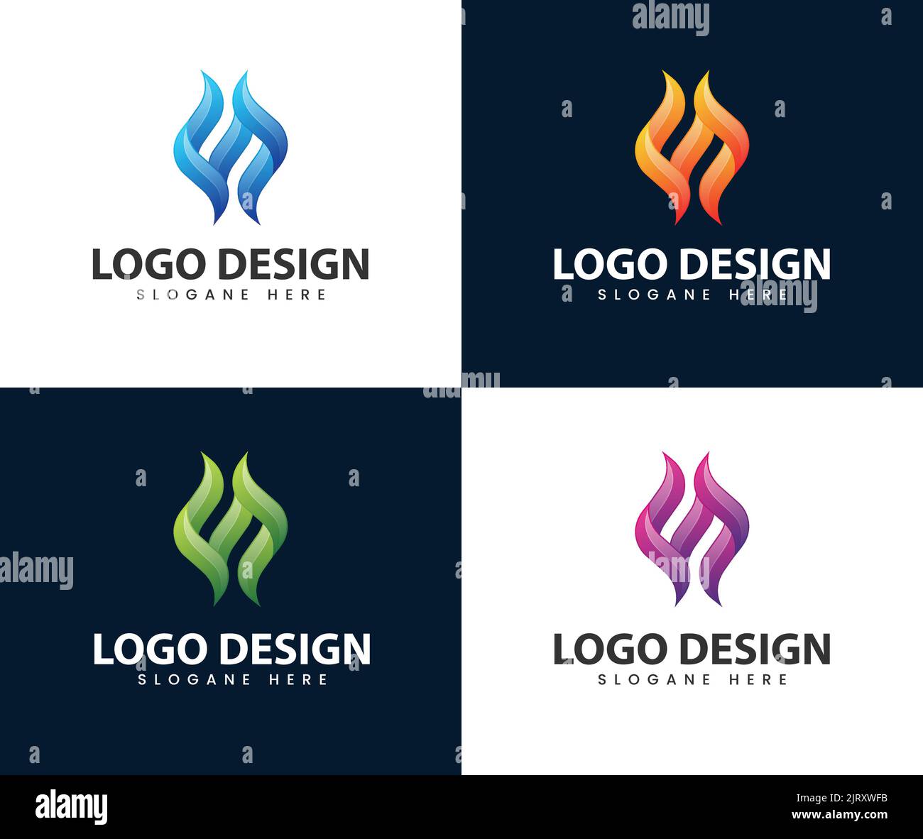 Abstract creative fire flame logo design. fire flame logo vector illustration Stock Vector
