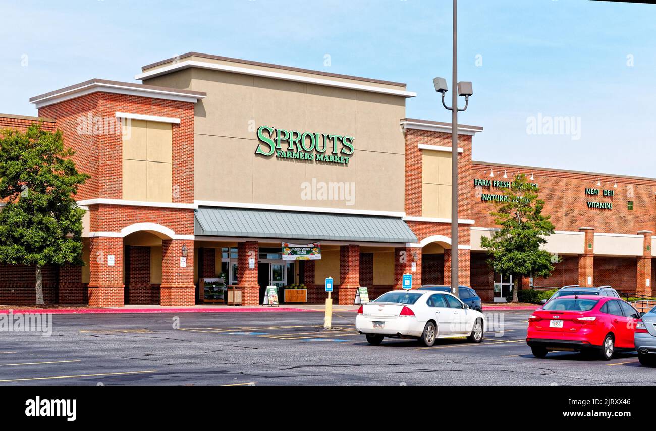 CUMMING, GEORGIA - July 14, 2022: Sprouts Farmers Market is an American supermarket chain headquartered in Phoenix, Arizona, They were created to resp Stock Photo