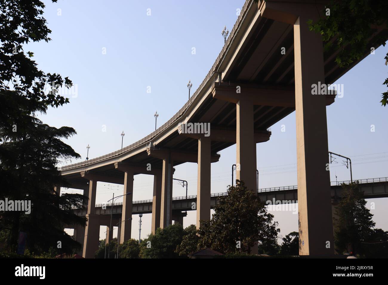 The Nanjing Yangtze River Bridge Stock Photo