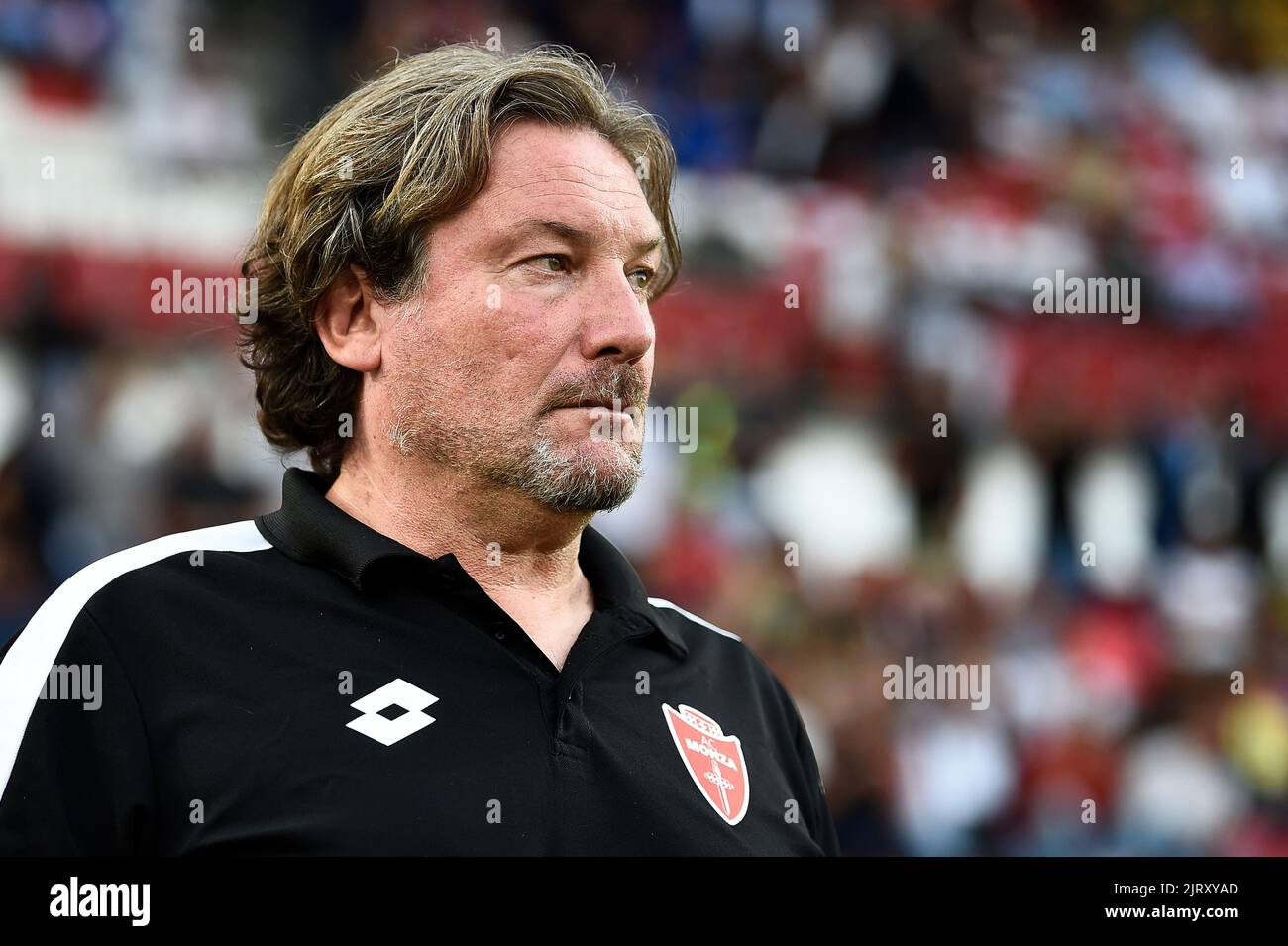 Monza, Italy. 26 August 2022. Giovanni Stroppa, head coach of AC Monza, looks on prior to the Serie A football match between AC Monza and Udinese Calcio. Credit: Nicolò Campo/Alamy Live News Stock Photo