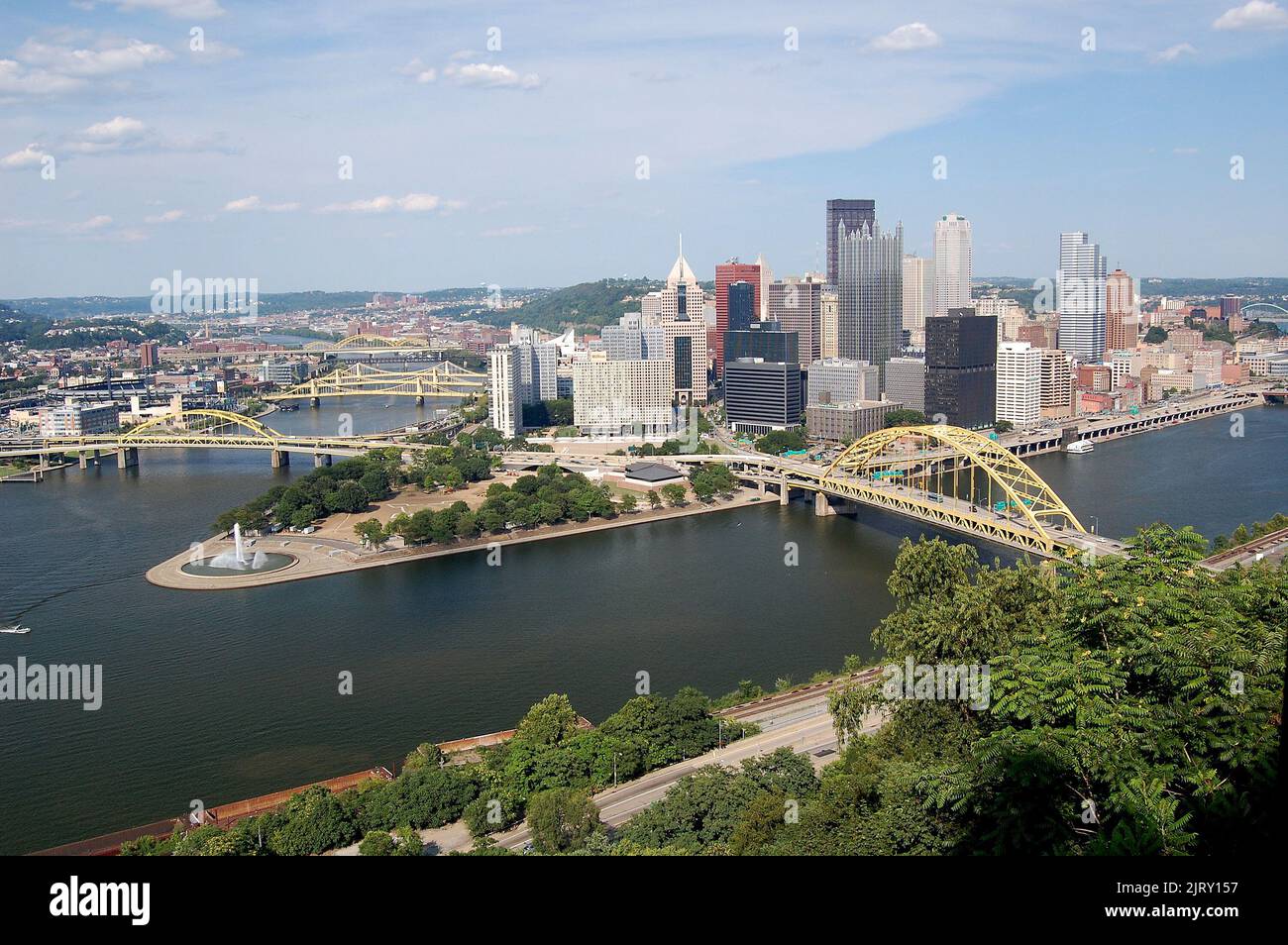 The Pittsburgh Skyline shows why it is also known as the "City of