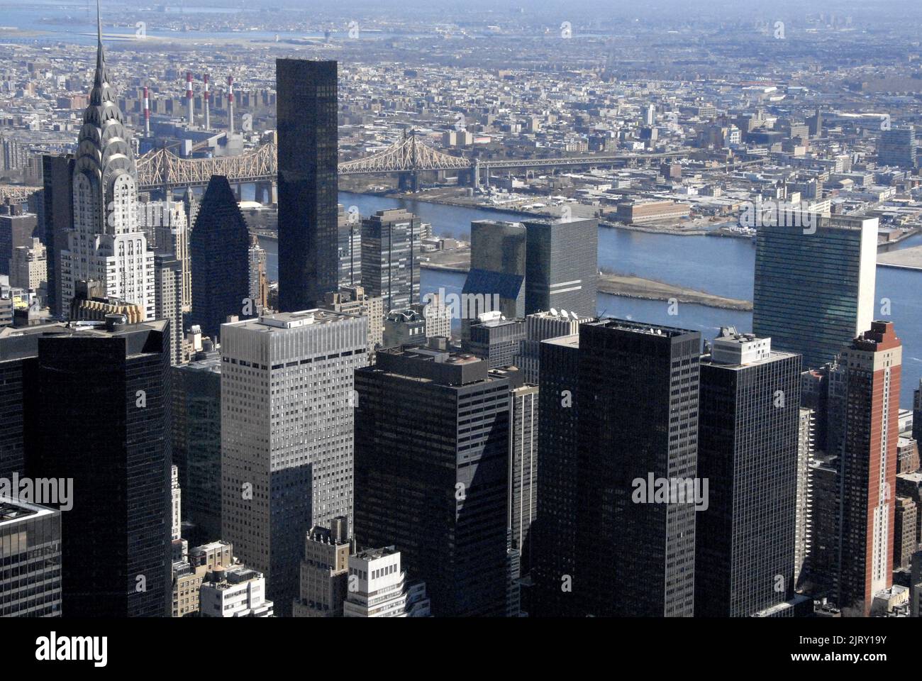 New York City Skyline as seen from top of Empire State Building Stock