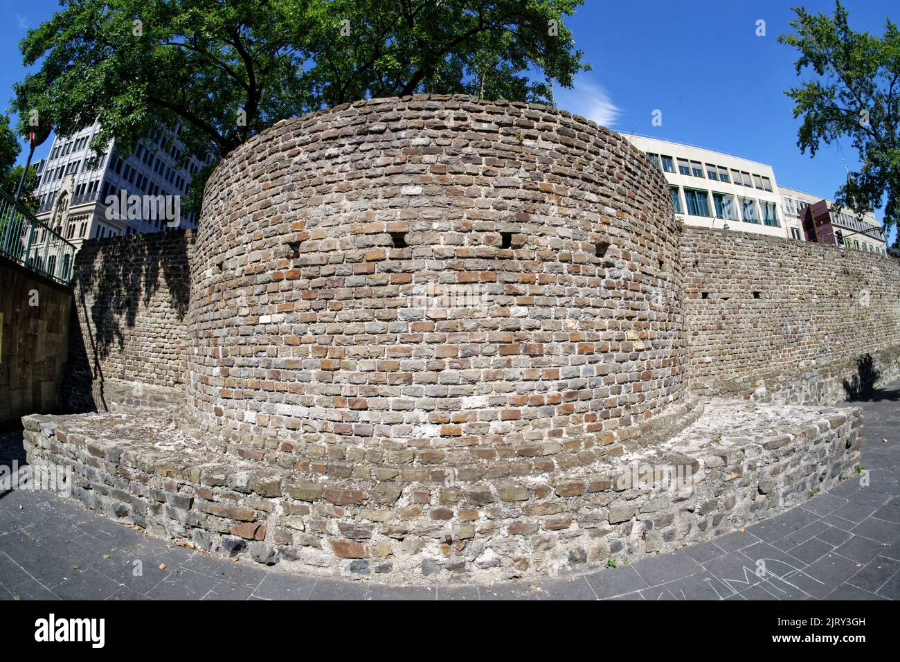 Lysolph tower part of the former roman city fortification from the end of the 1st century AD in cologne Stock Photo