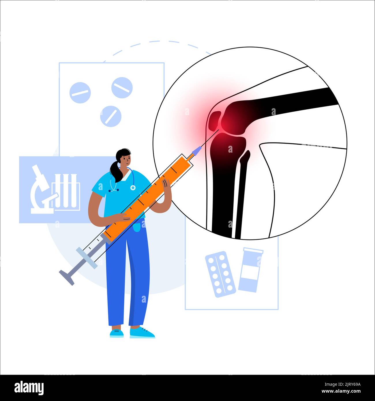 Doctor knee injection hi-res stock photography and images - Alamy