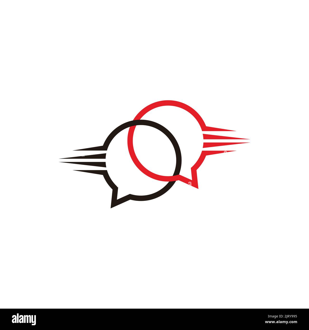 linked bubble talk communication symbol vector Stock Vector