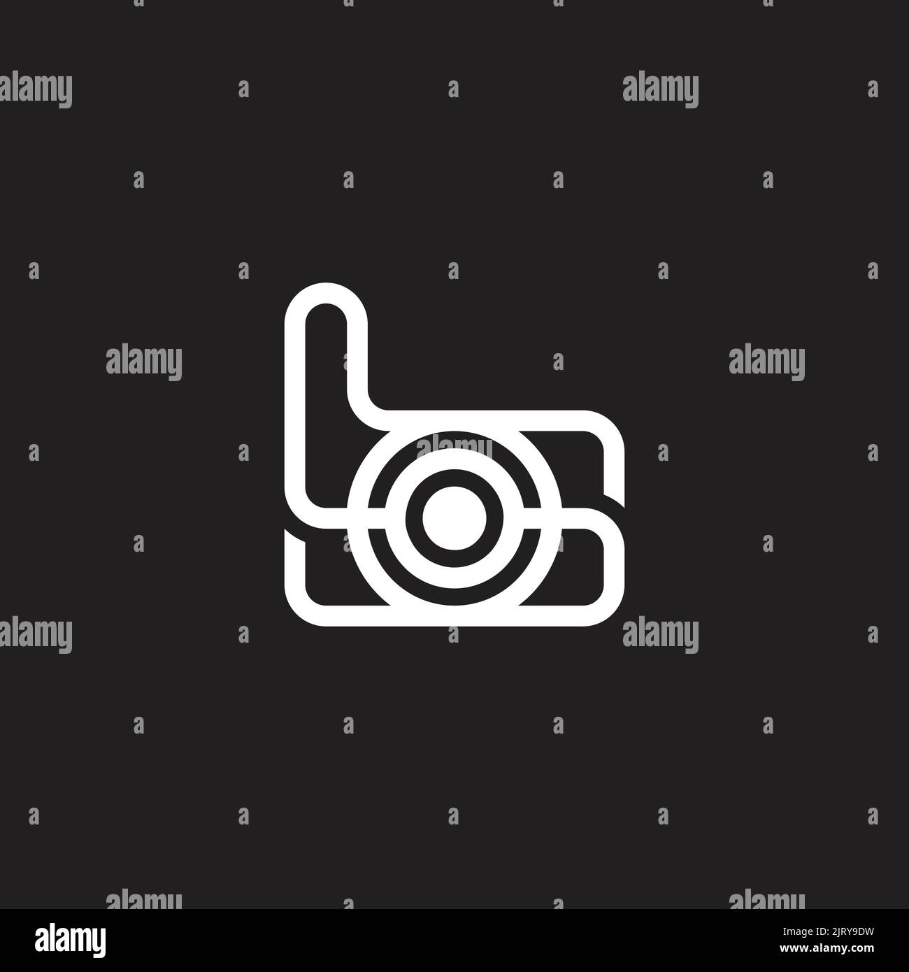 letter bs linked stripes circles logo vector Stock Vector
