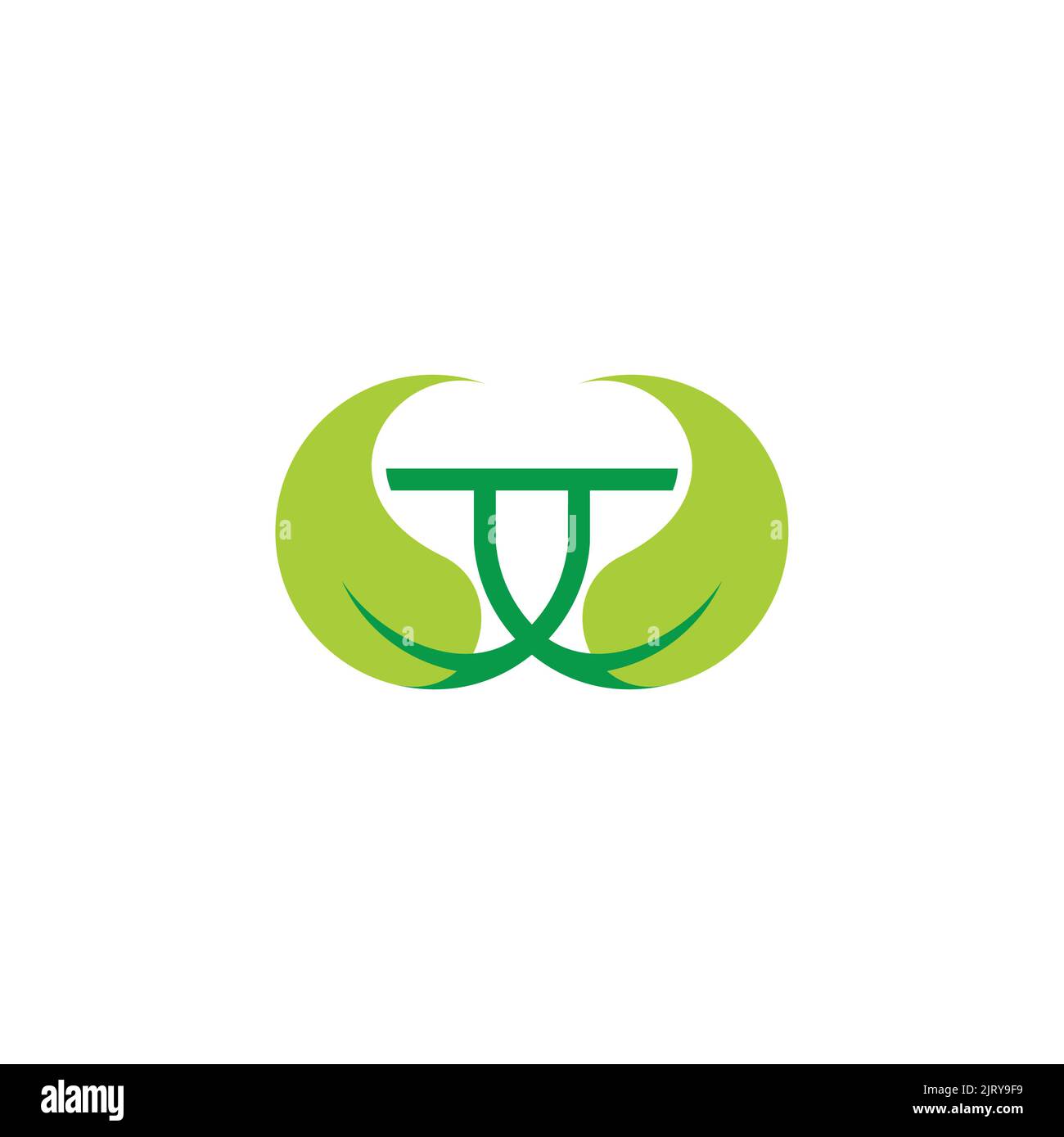linked leaf geometric colorful nature logo vector Stock Vector