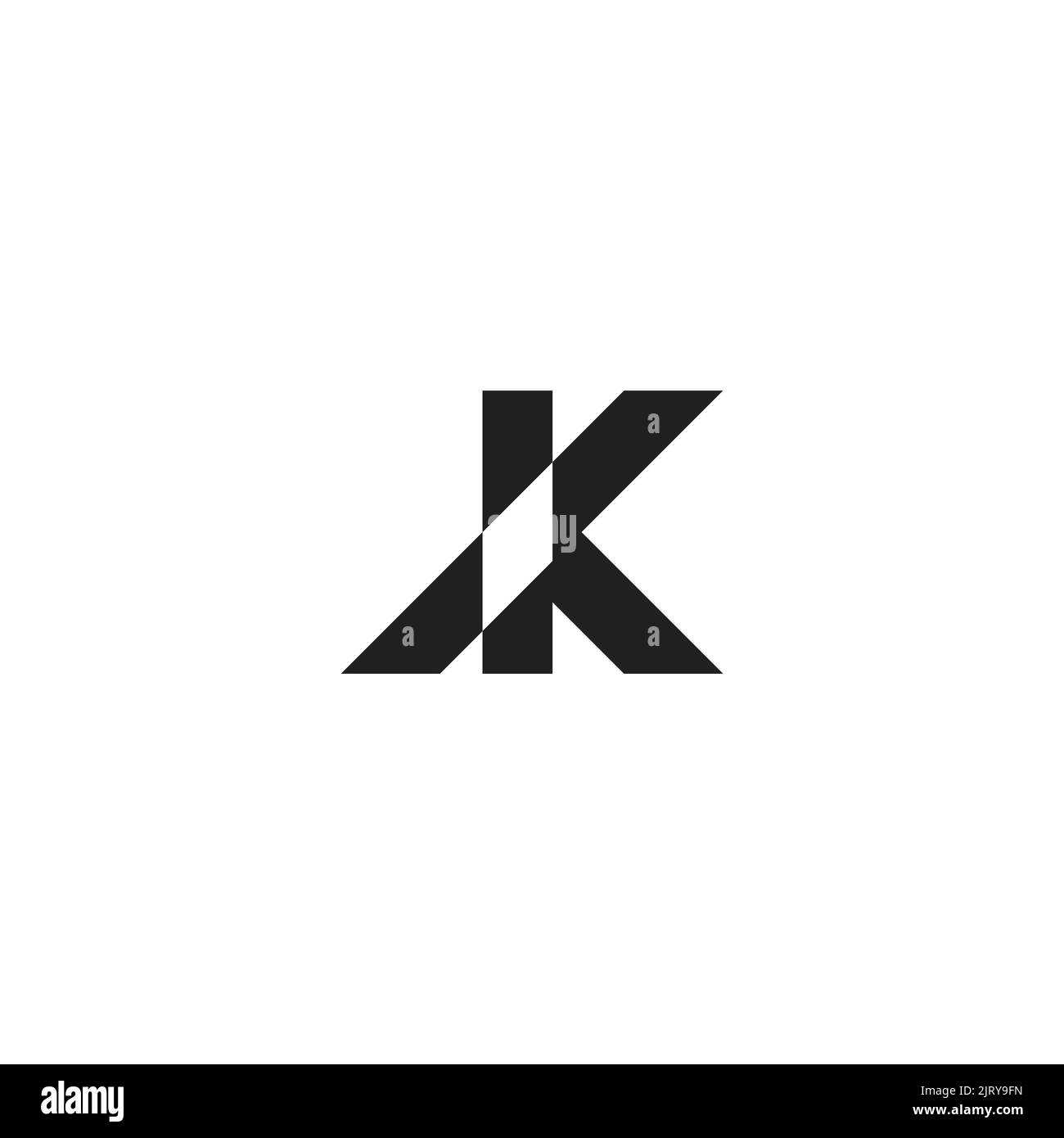 letter k simple motion geometric line logo vector Stock Vector