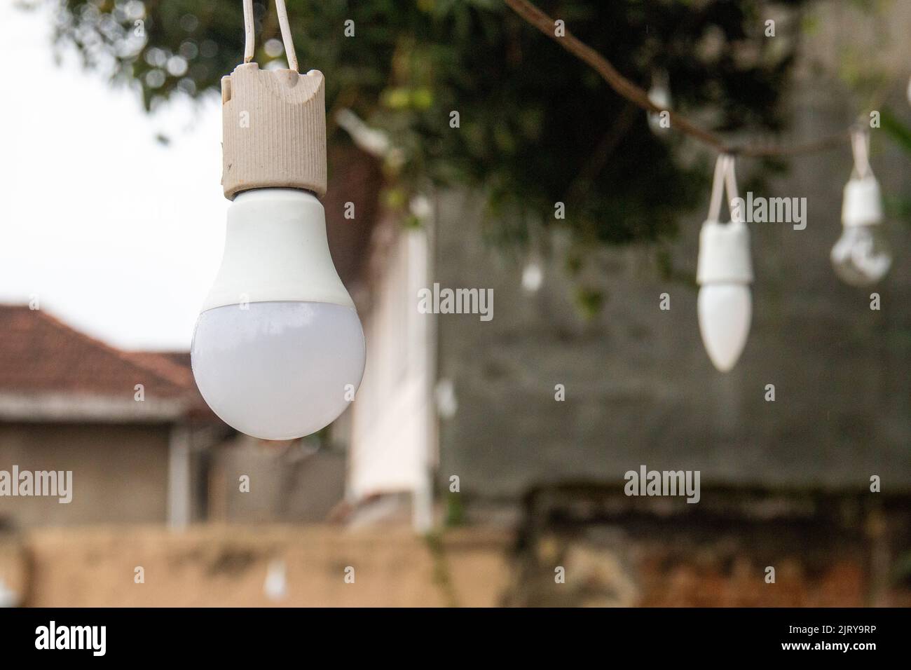 lamps used for outdoor decoration in rio de janeiro. Stock Photo