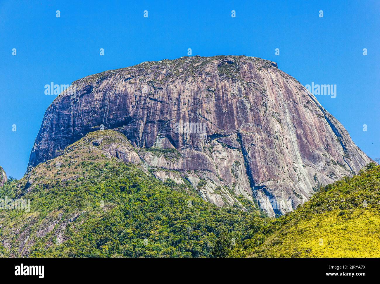 view of the peak of the helmet in Nova Friburgo - Rio de Janeiro. Stock Photo