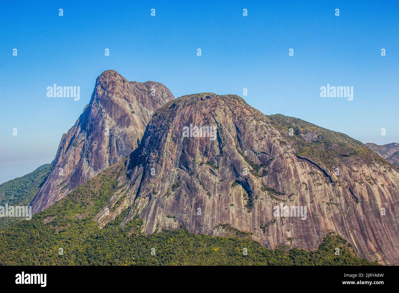view peak of the dragon's head - nova friburgo in Rio de Janeiro. Stock Photo