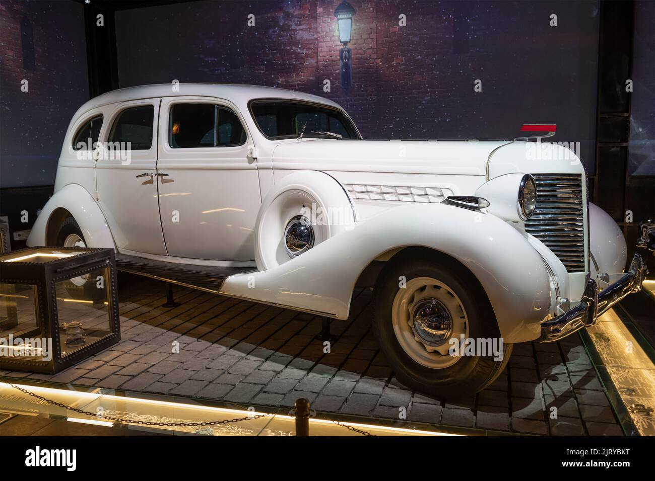 MOSCOW, RUSSIA - AUGUST 17, 2022: Soviet car ZIS-101A 1941 of release. This car served the top leadership of the Soviet Union. Exhibit of the Museum ' Stock Photo