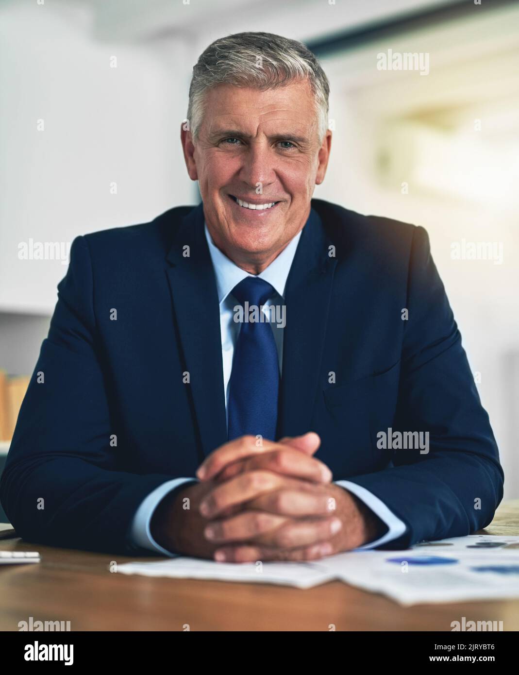 Hes got a face you can trust. Portrait of a confident businessman ...