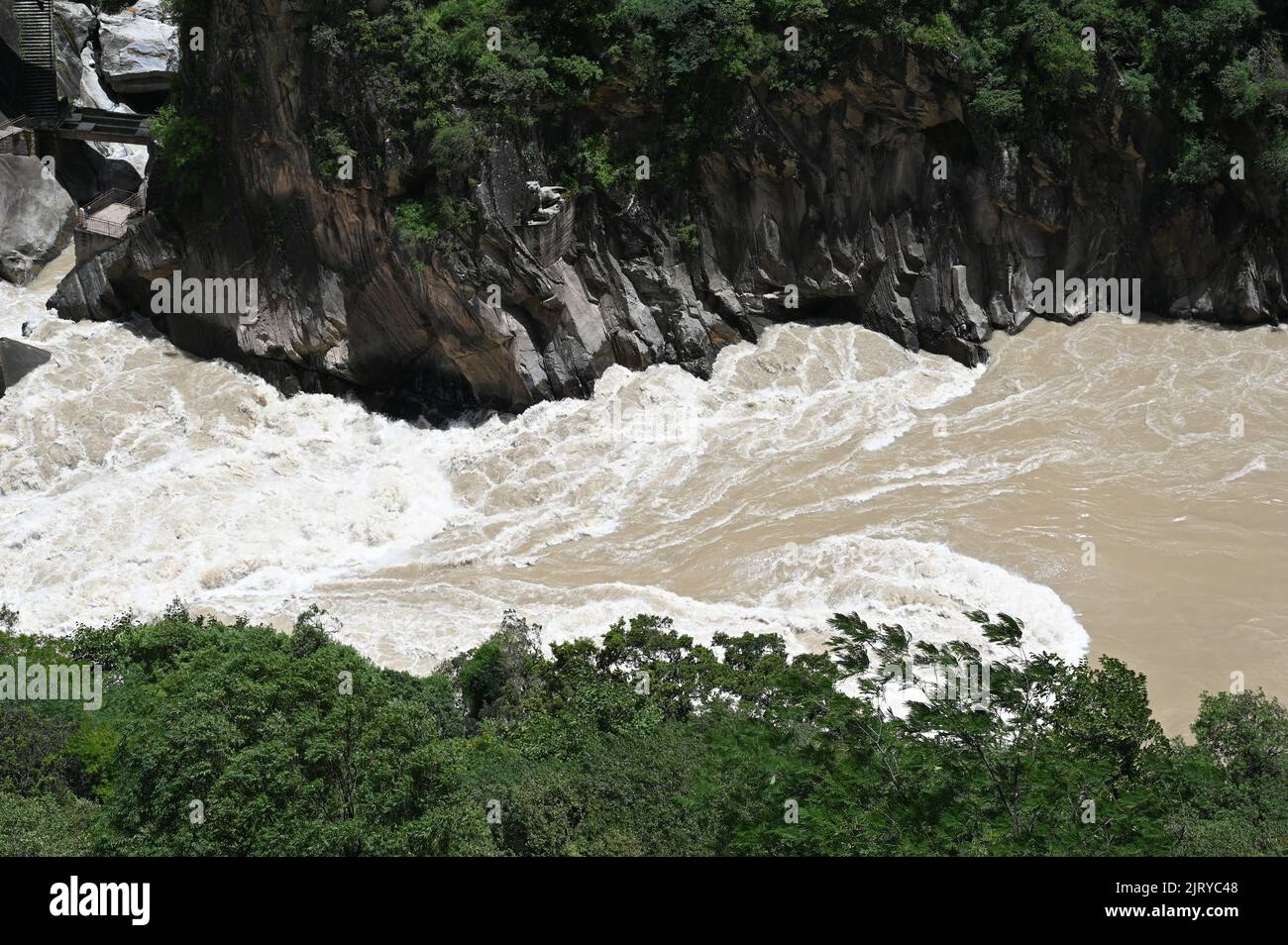 Views from the Awesome Tiger Leaping Gorge in Yunnan Province of China Stock Photo