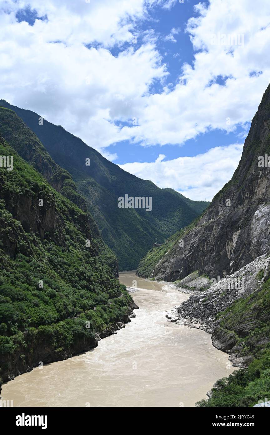 Views from the Awesome Tiger Leaping Gorge in Yunnan Province of China Stock Photo