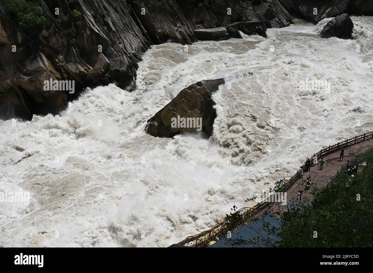 Views from the Awesome Tiger Leaping Gorge in Yunnan Province of China Stock Photo