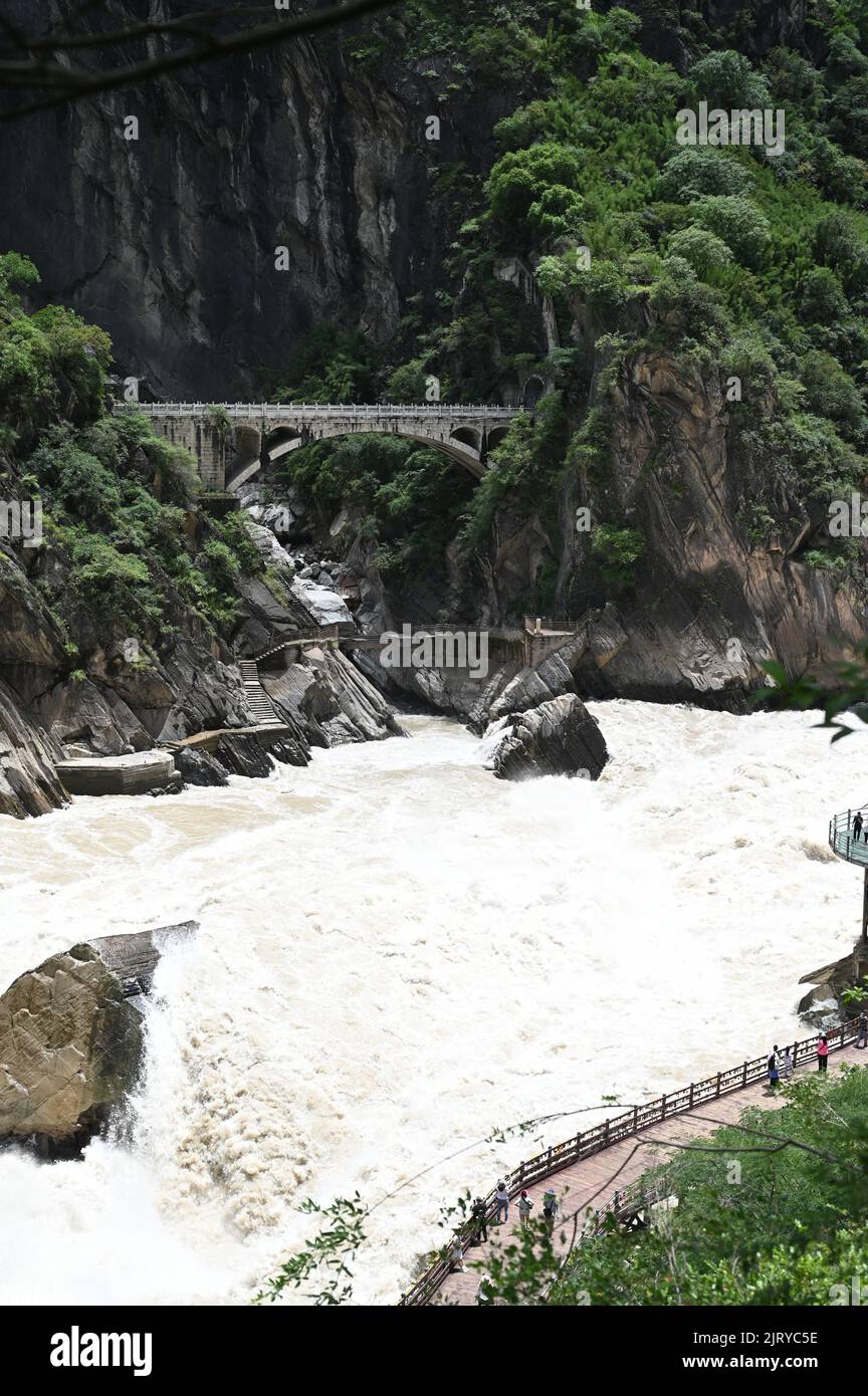 Views from the Awesome Tiger Leaping Gorge in Yunnan Province of China Stock Photo