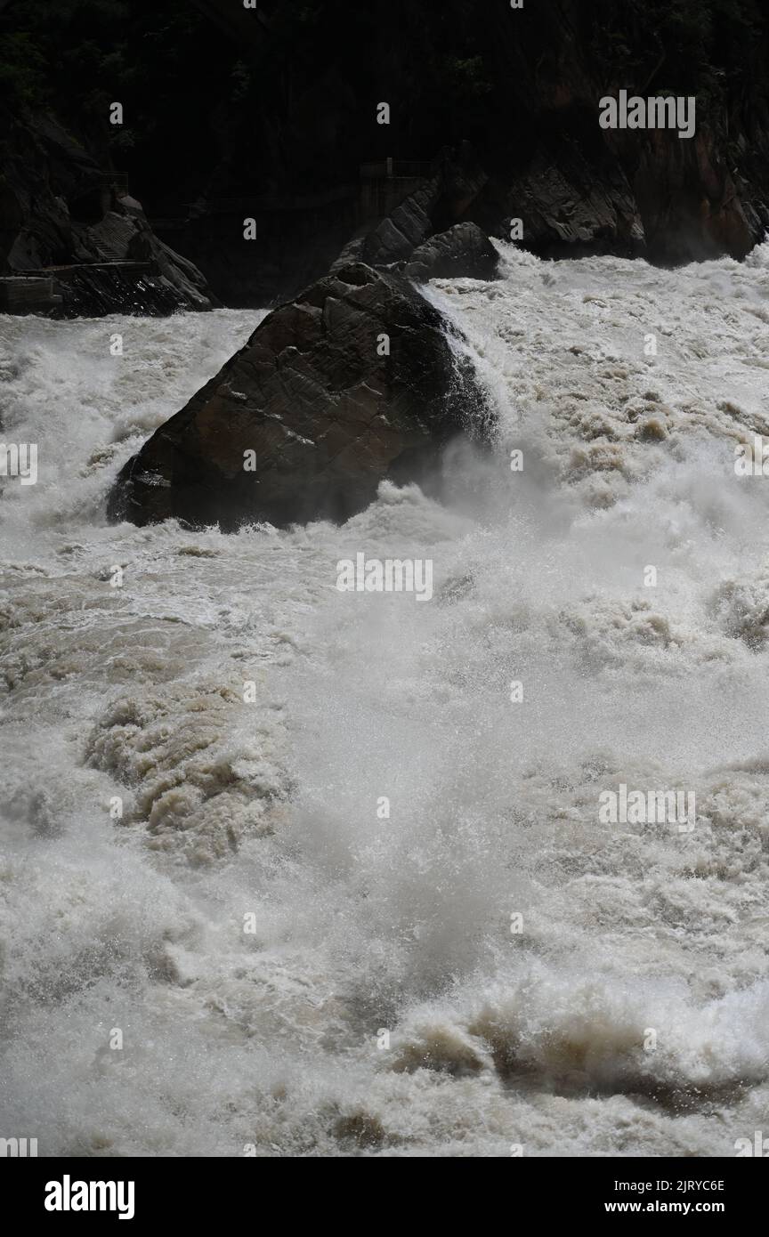 Views from the Awesome Tiger Leaping Gorge in Yunnan Province of China Stock Photo