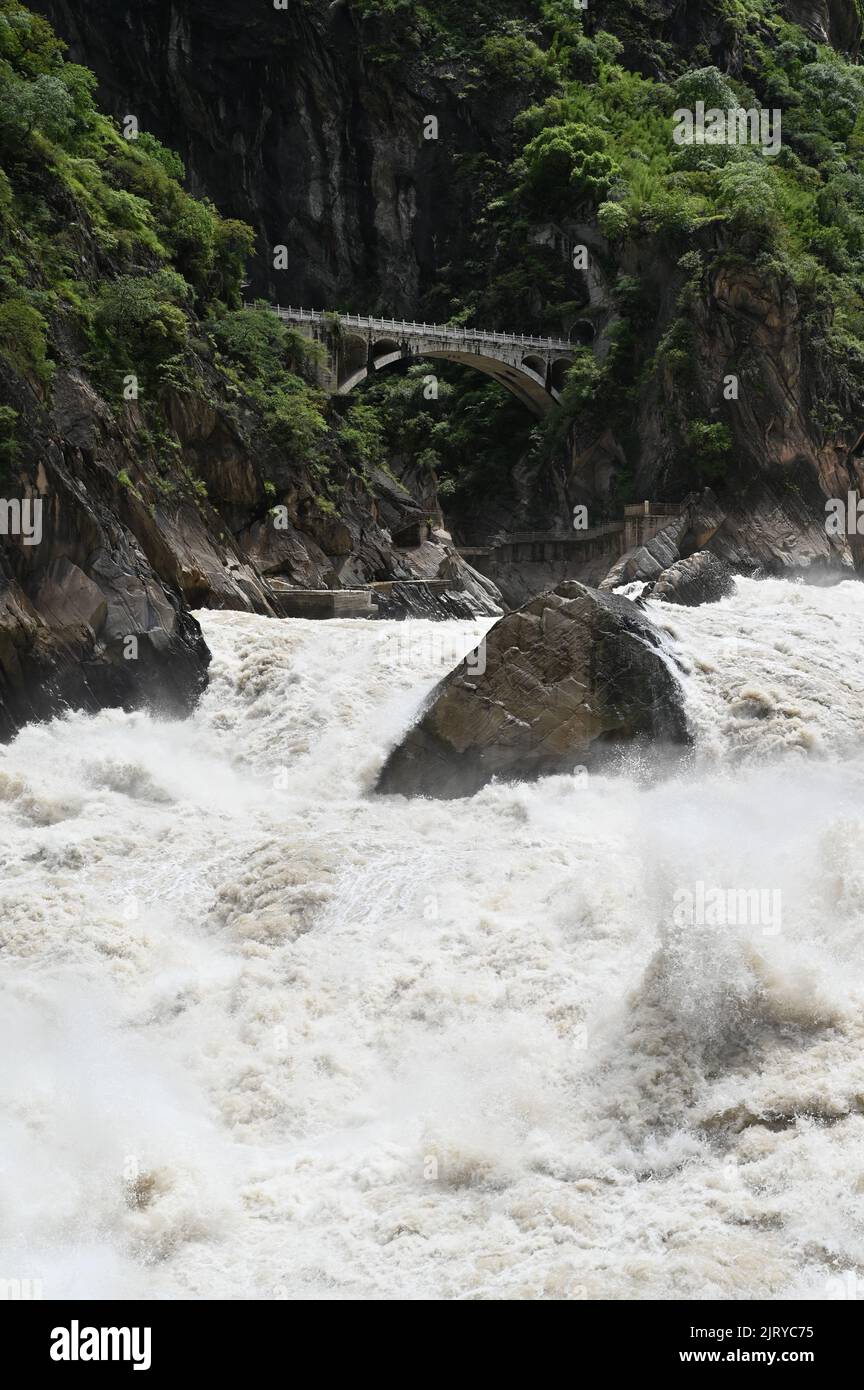 Views from the Awesome Tiger Leaping Gorge in Yunnan Province of China Stock Photo