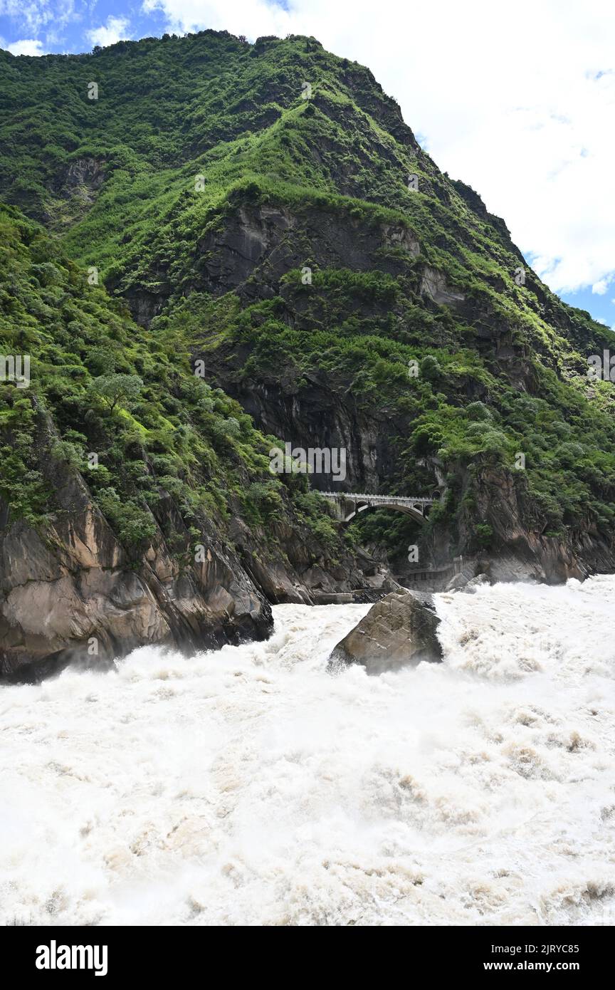 Views from the Awesome Tiger Leaping Gorge in Yunnan Province of China Stock Photo