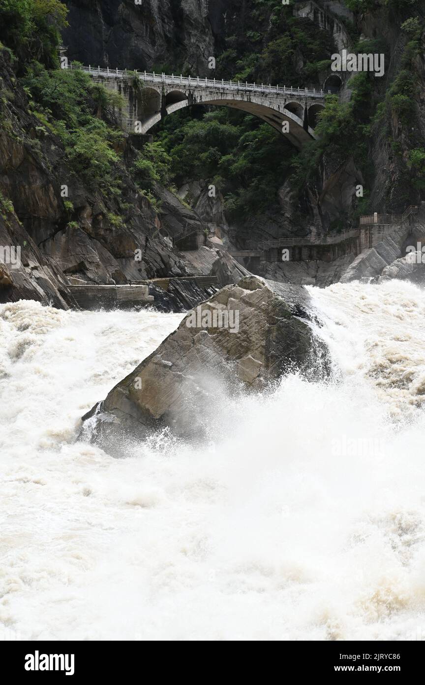 Views from the Awesome Tiger Leaping Gorge in Yunnan Province of China Stock Photo