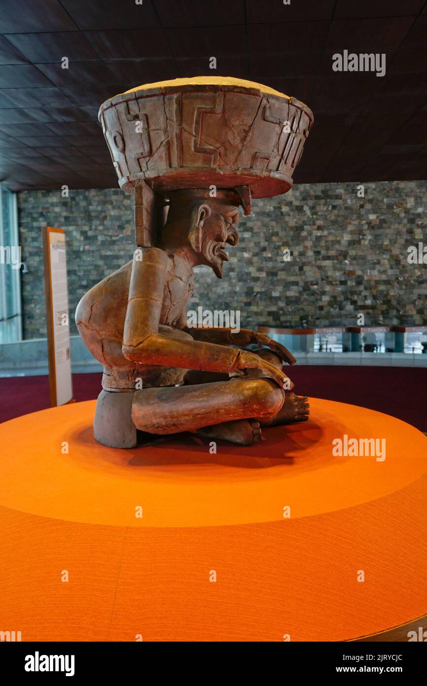 Huehueteotl the Fire Deity, National Anthroplogy Museum, Chapultepec Park, Mexico City, Mexico Stock Photo
