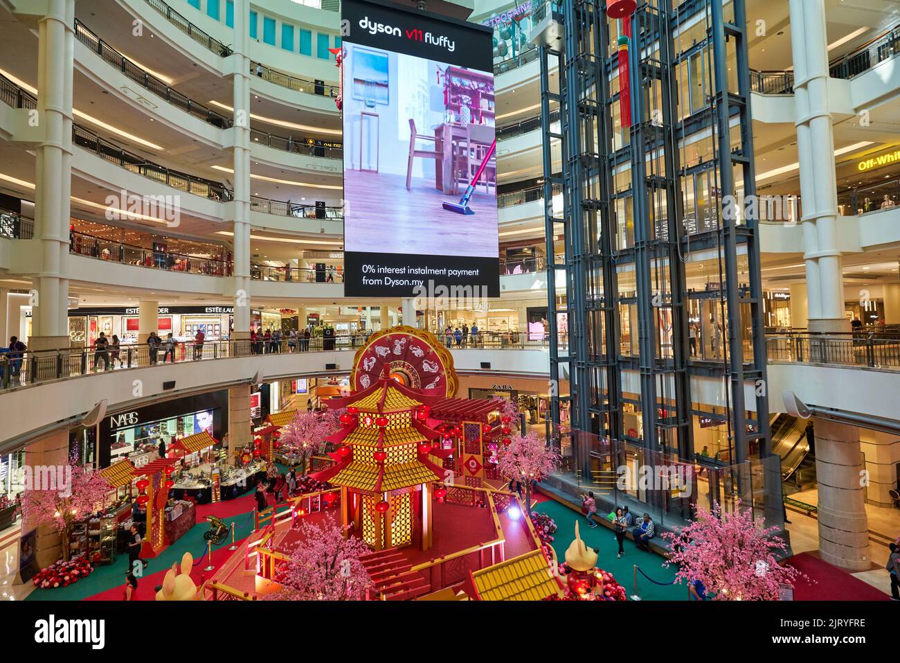 KUALA LUMPUR, MALAYSIA - CIRCA JANUARY, 2020: interior shot of Suria KLCC shopping mall in Kuala Lumpur. Stock Photo