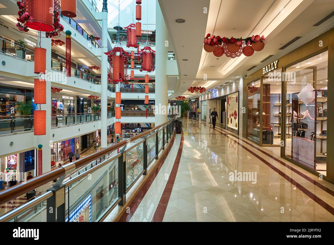 KUALA LUMPUR, MALAYSIA - CIRCA JANUARY, 2020: interior shot of Louis Vuitton  store in Suria KLCC shopping mall in Kuala Lumpur. Stock Photo