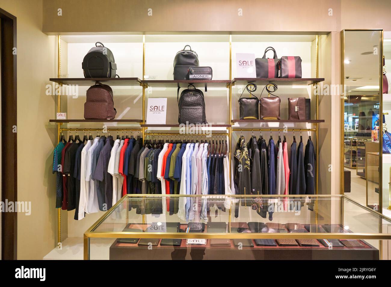 KUALA LUMPUR, MALAYSIA CIRCA JANUARY, 2020 bags on display at a store in Suria KLCC shopping