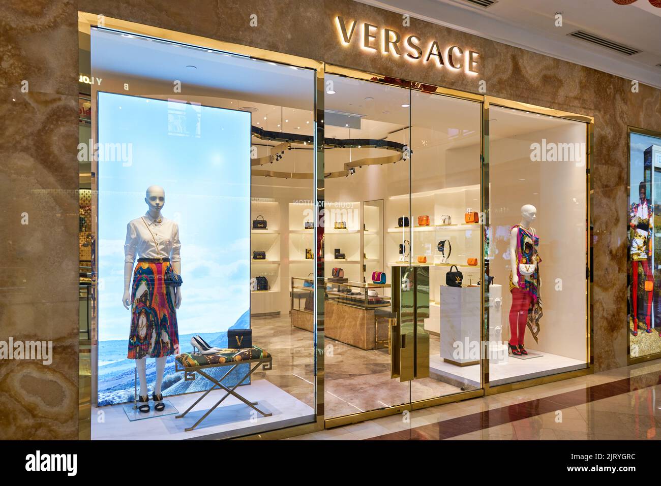 KUALA LUMPUR, MALAYSIA - CIRCA JANUARY, 2020: Versace storefront in ...