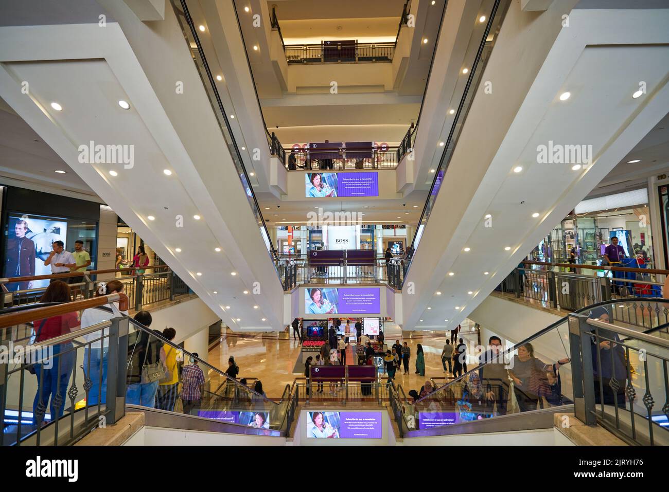 KUALA LUMPUR, MALAYSIA - CIRCA JANUARY, 2020: interior shot of Louis Vuitton  store in Suria KLCC shopping mall in Kuala Lumpur. Stock Photo